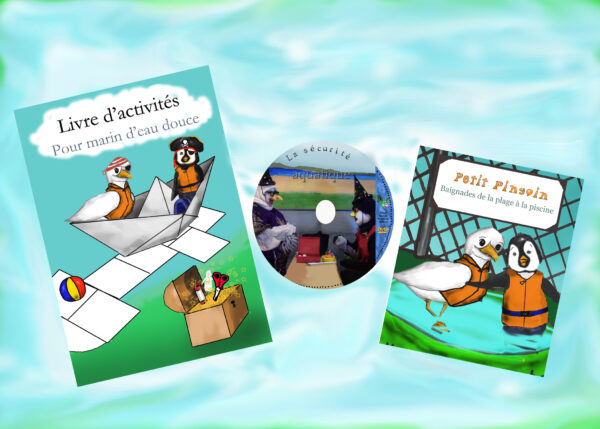 trousse éducative: 2 livres papiers et un dvd