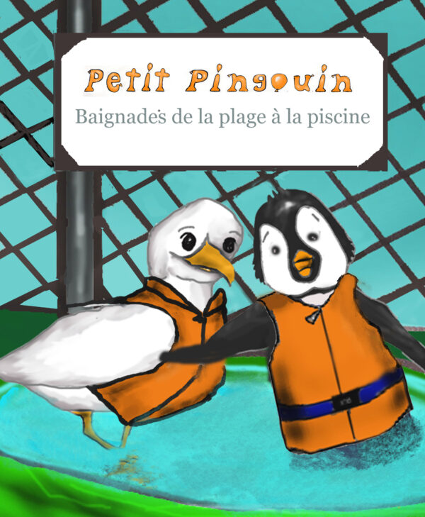 Livre d'histoire "Petit Pingouin Baignade de la plage à la piscine"